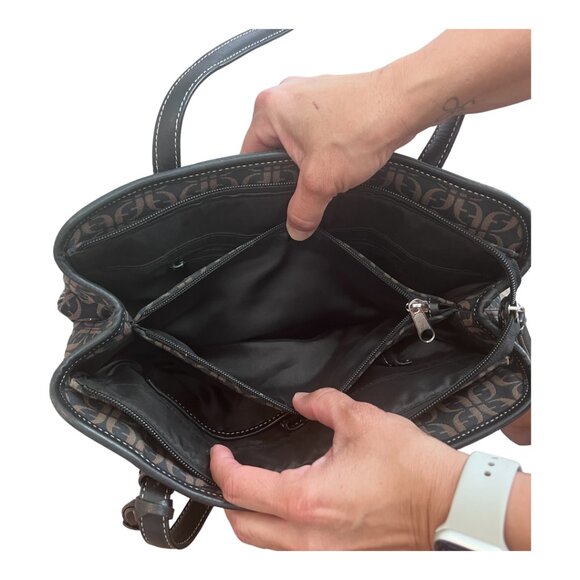 Fossil Monogram Fabric & Leather Shoulder Bag - Picture 4 of 7